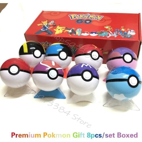 Original Pokemon 8Pcs/set Monster Elf Ball Pikachu Kid Gifts Collection Anime Kid Doll Pokemon 8 Boxed Premium Pokemon Gift Set