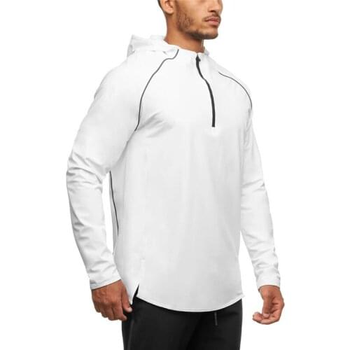 Autumn Long Sleeve Hoodie Sweatshirt For Men Zipper Neckline Hoody Winter Running Sportswear Streetwear Dropshipping Suppliers