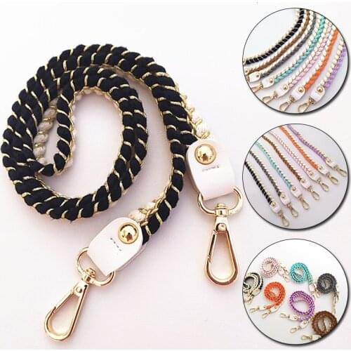 Candy Color Woven Bag Strap 80/100/120cm Replacement Braided Shoulder Bag Strap High Quality Rope Bag Accessories Purse Strap