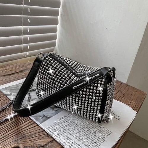 Queen Water Drill Bag 2021 Chaoman Drill Womens Bag Portable One Shoulder Underarm Bag Chain Strap Messenger Bag