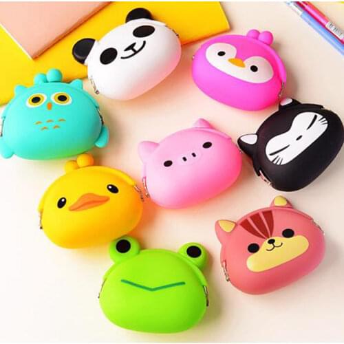 Silicone Girls Animals Mini Small Women Key Wallet coin Wallet Children Kids Coin Purse Mini Coin Bag Change Wallet Purse #d