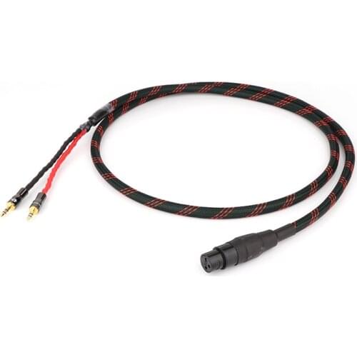 Yter 2x3.5mm stereo audio plug to 4pins xlr balanced female For headphone cable