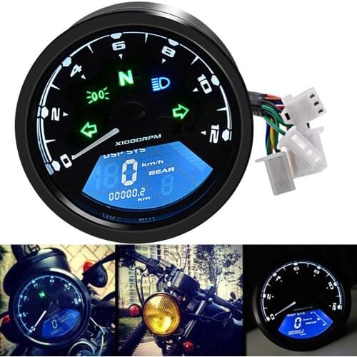 8-18V Universal LCD Digital Tachometer Speedometer Odometer Motorcycle Supplies Magnetic sensor