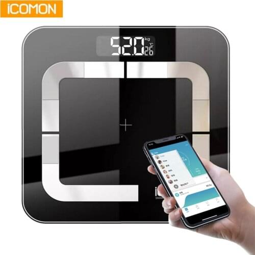 Hot icomon i31 Body Weigh Mi Scale Smart Bathroom Body Fat Weighing Scale Balance Bluetooth Human Weigt Bmi Scale Floor 20 Data