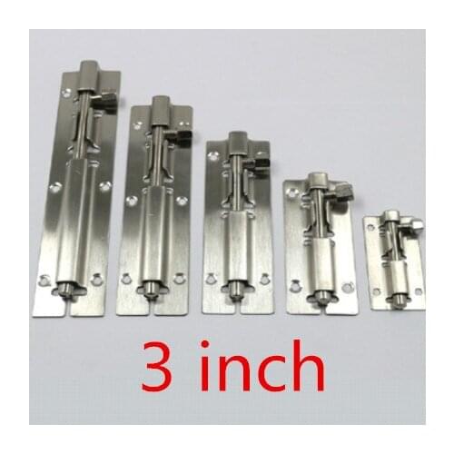 4pcs 3 inch Door Stainless Steel Door Latch Barrel Bolt Latch Hasp Stapler Gate Lock Safety retail