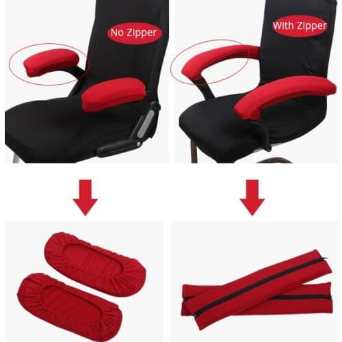 1 Pair Computer Office Chair Armrest Covers with Sponge Removable Arm Rest Covering Spandex Stretch Arm Chair Armrest Covers