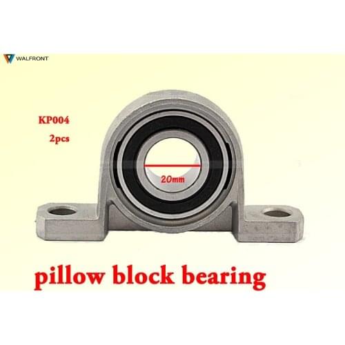 2pcs/lot KP004 Bore 20mm Pillow Block Bearings Flange Zinc Alloy Auto Self Adjust Center DIY CNC Ball Bearing Roulement New