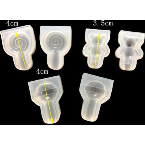 3D Bear Lollipop Craft DIY UV Resin Liquid Silicone Molds Jewelry Making Tools