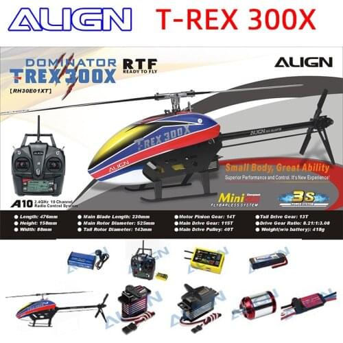 3D RC Helicopter ALIGN T-REX 300X 2.4GHz 6CH 3D RTF Not 450 470 RC Helicopter Spare parts