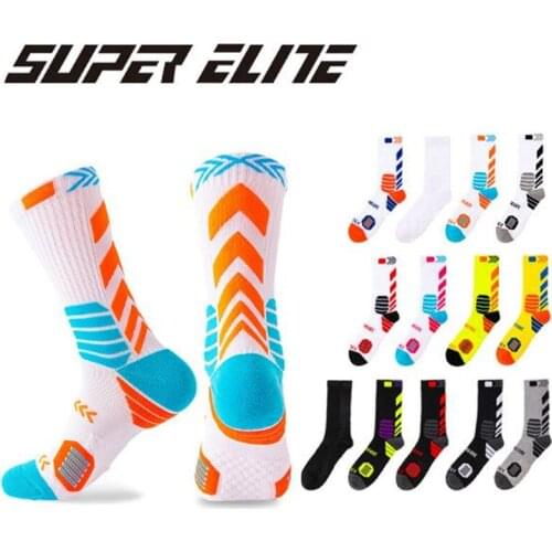 5 Pairs Autumn Winter Men Sports Cotton Basketball Socks Outdoor Running Hiking Socks Super Elite 2028