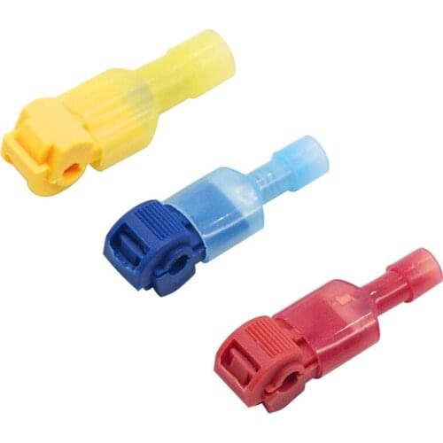 60-120PCS/lot Quick Splice Crimp Terminal Wire Convenient Connector Scotch Lock Quick Splice Electrical Car Audio T1 T2 T3