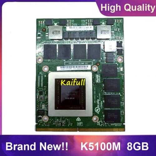 Brand New K5100M K5100 GDDR5 8GB Vedio Graphics Card N15E-Q5-A2 With X-Bracket For Dell M6700 M6800 HP 8770W ZBook 17 G1 G2