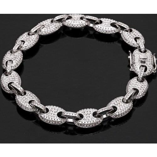 Zlxgirl jewelry luxury brand Gold color copper chain bracelet for womens anniversary jewelry fine zircon bracelet &bangles