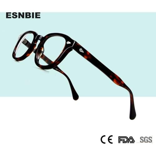 Brand Designer Glasses Frame Men Vintage Acetate Round Eyeglasses Women Retro Transparent Myopia Optical Nerd Spectacles Eyewear
