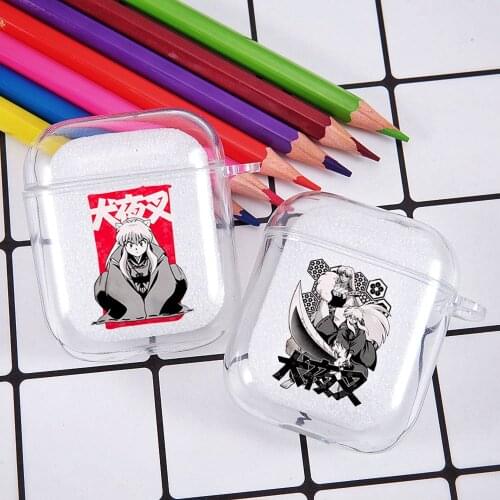 Wireless Bluetooth Earphone Case for Airpods 1 2 Inuyasha Cases Sesshoumaru Higurashi Kagome Japan Anime Soft Ransparent Cover