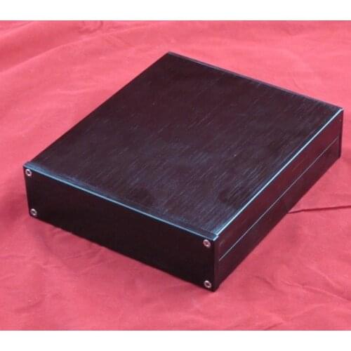 Black mini All aluminum CDROM small chassis / DAC decoder/ preamplifier / AMP Enclosure / case / DIY box (148*42*169mm)