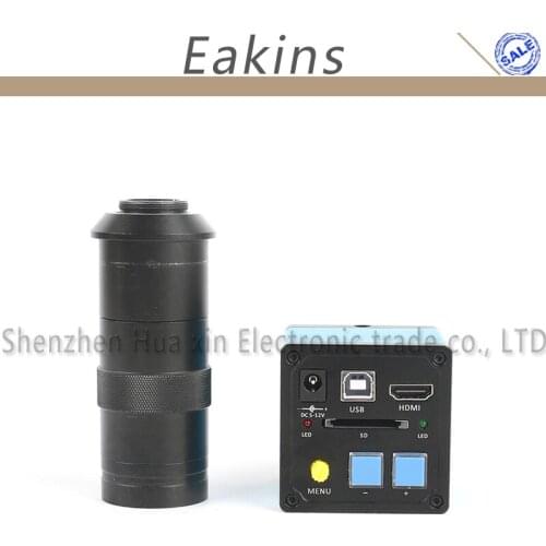 16MP HDMI USB Sony CMOS Sensor HD Digital Industrial Microscope CCD Camera+100X C-MOUT Lens For Phone/PCB Repair