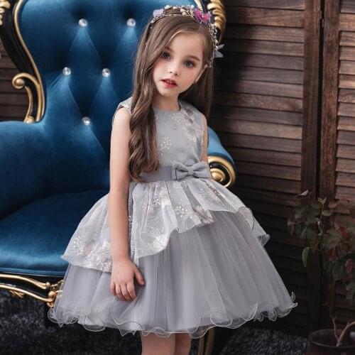 Baby Girl Dress New Lace Birthday Party Princess Dress Wedding Flower Wedding Evening Dress 0-5 Yrs Kids Clothes Costume