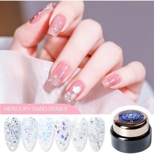 Gel Nail Polish Professional Flashing Mercury Sand Laser Phantom Star Moon Nail Art Soak off UV LED Nail Gel Varnish For Nails