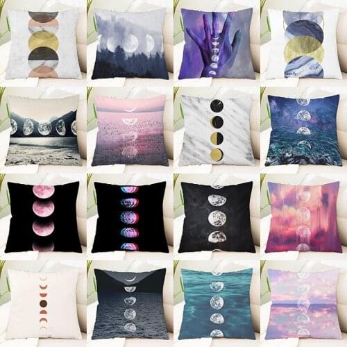 HOT SALES Moon Colorful Cushion Cover Throw Pillow Case for Home Chair Sofa Decoration Square Pillowcases