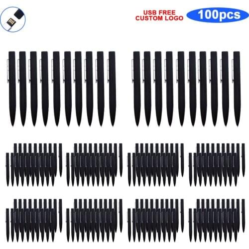 100pcs/lot free logo metal USB 2.0 ballpoint pen Flash drive super speedusb 128gb 8G 16G 32GB 64GB 4gb Metal flash menory stick