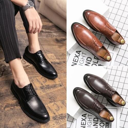 Men Loafers Shoes outdoor Classic Business Shoes Leather Shoes For Men fashion lace up Flats Casual Shoe Sapatos Masculino