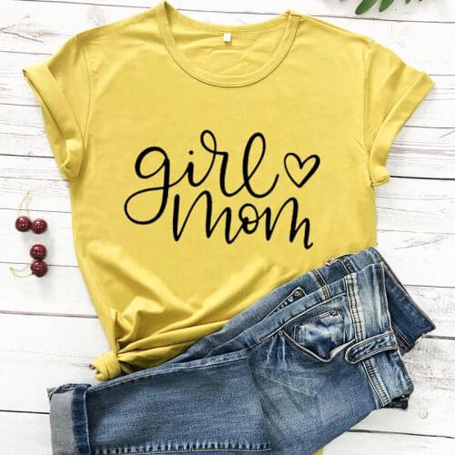Girl Mom New Arrival t shirt 100%Cotton Mom Life T-Shirt Mothers day shirts Mothers day gift mom t shirt