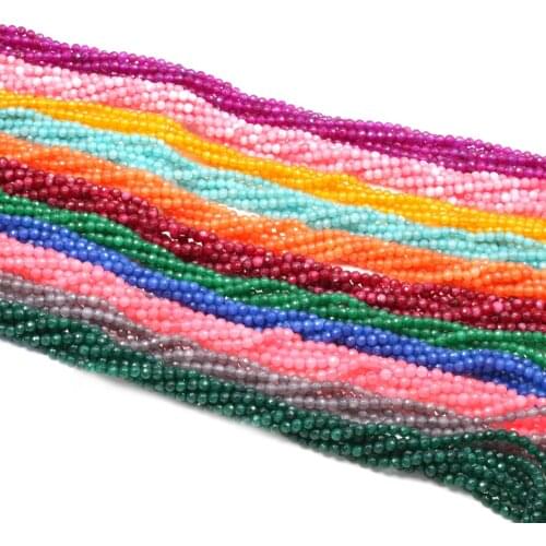 Faceted Natural Stone Beads Round Beads Multiple Types for Jewelry Making DIY Bracelet Necklace Accessories