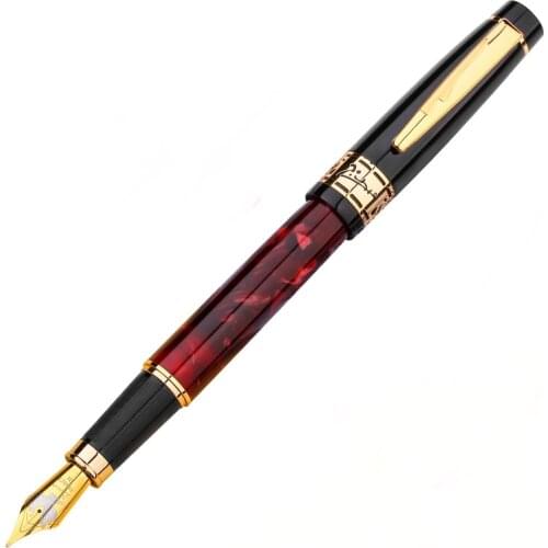 Picasso 915 Pimio Marble Celluloid Fountain Pen 22KGP Medium Nib Rose Red Eurasian Feelings Gift Box Optional Writing Gift Pen