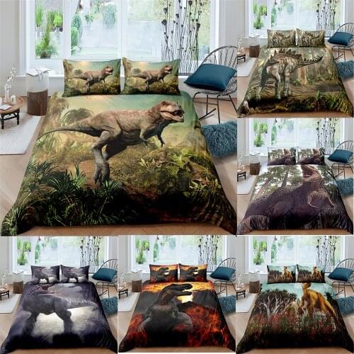 Bedclothes Bed Set 3D Dinosaur Pattern Printed Bedding Sets Queen King Size 2/3PCS Comforter Quilt Covers