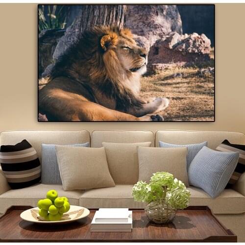 Poster Modern Animal Posters and Prints Deer Lion Canvas Painting Wall Art Pictures For Living Room Cuadros Home Decor No Frame