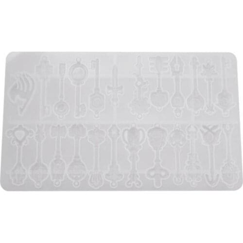 Crystal Epoxy Resin Mold Tray Key Pendant Casting Silicone Mould DIY Making Tool Christmas New Year Decorations Gifts