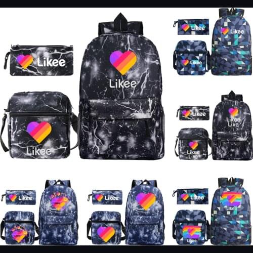 LIKEE Schoolbag with Pencil Case Shoulder Bag New Likee Backpack Large Schoolbag Backpack School Bags for Girls Boy Toddlers