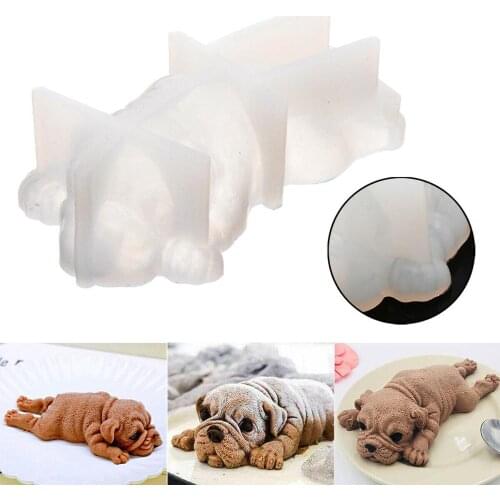 3D Dog Shape Silicone Mold Mousse Cake Chocolate Jelly Decoration Baking Mould