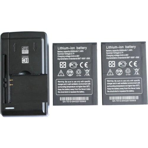 Ciszean 2x 2000mAh Replacement Li-ion Battery + Universal Charger For THL W200 W200s W200C Smartphone Batterie Bateria Batterij