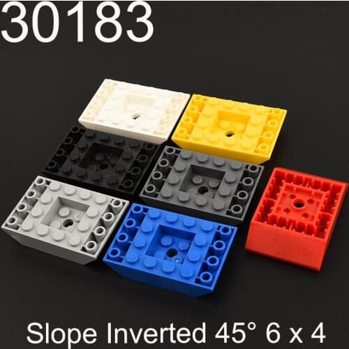 2PCS Building block 30183 Double Slope Inverted 45° 6 x 4 with Recessed Center high-tech parts MOC DIY Education Toys Brick