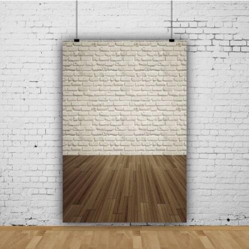 Simulation Wooden Floor Brick Wall Photography Vinyl Background Portrait Shot Decor Photocall Backdrop for Photo Studio Props