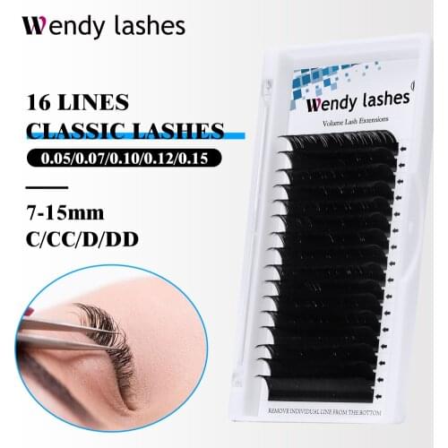 16 Rows Individual Eyelash Extension Faux Mink Eyelashes Thick Natural False Eyelashes Mink Classic Eyelash Extension Cilia