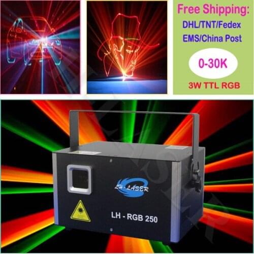 3 watt dj animation ilda rgb laser show light / 3w laser show projector