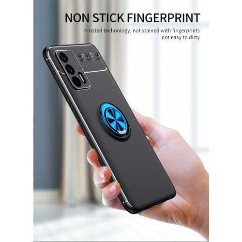 For Realme GT Neo Flash 5G Finger Metal Ring Holder Soft TPU Shockproof Lens Protection Case For Realme GT RMX2202 Q3 Pro
