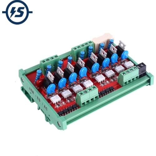 8-Channel PLC AC Amplifier Board Input Signal 0V/24V Non-contact Solid State Relay Module Thyristor Optocoupler Isolation
