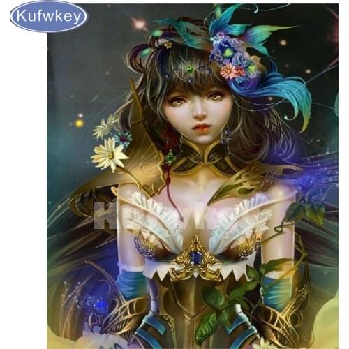 DIY 5D Full Diamond Embroidery Crystal Diamond Mosaic Picture Japanese anime girl Round square Diamond Painting Cross Stitch Kit