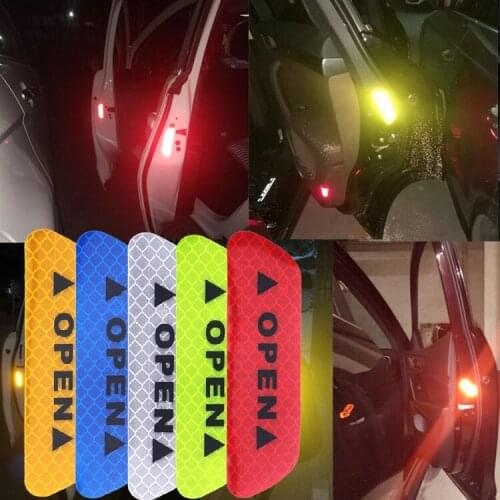 Car door OPEN safety drive anti-collision warning Strong reflective decorative stickers for Skoda Rapid Yeti Rapid Spaceback