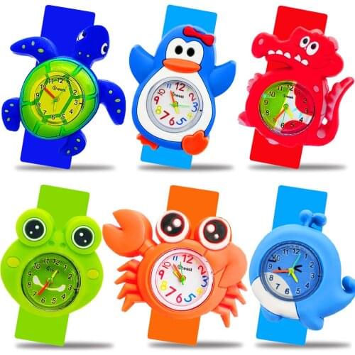 Cartoon Turtle Toy Children Watches Kids Wrist Watch Tortoise Baby Watch Clock Quartz Watches for Girls Boys Gift Relogio Montre