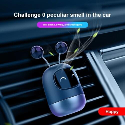 Black Cute Robot Car Air Outlet Aromatherapy New Cartoon Perfume Air Freshener Home Decoration Car Accessories Car Air Freshener