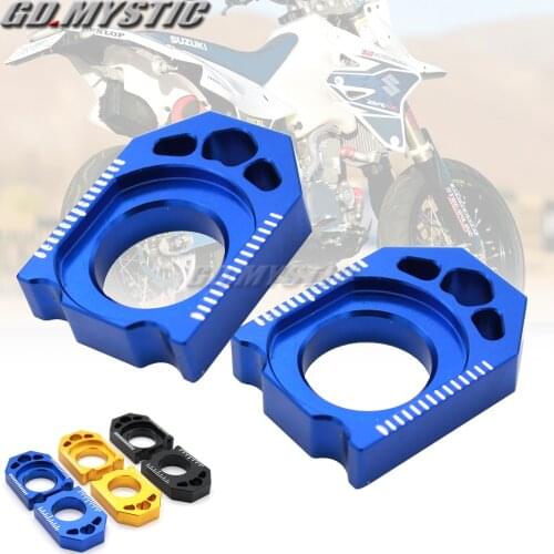 CNC Rear Chain Adjuster Axle Block For RMZ250 04-16 RMZ450 05-16 RMX450Z 10-15 Motocross Dirt Bike Off Road