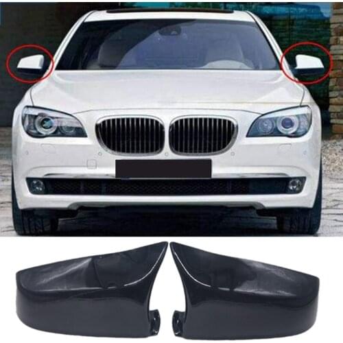 For -BMW 5 6 7 Series E60 E61 E63 E64 F04 F06 F10 F12 F13 Bright Black ABS Side Rear View Mirror Cap Cover Shell Trim