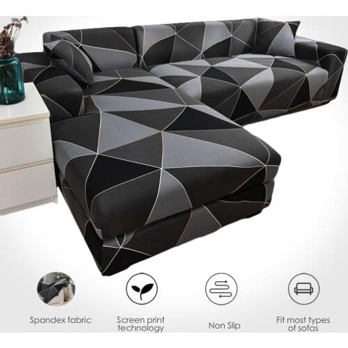 Stretch Sofa Covers for Corner Sofa Arm Chair Sofa Cover Elastic Printed Sofa Covers for L Shape Couch 1PC