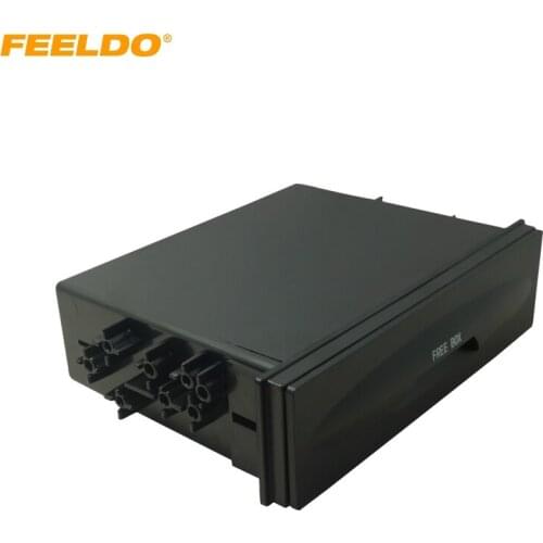 FEELDO 1DIN Size Car Stereo Dashboard Installation Mounting Refitting Trim Fascia Spacer Pocket Cassette Drawer Storage Box