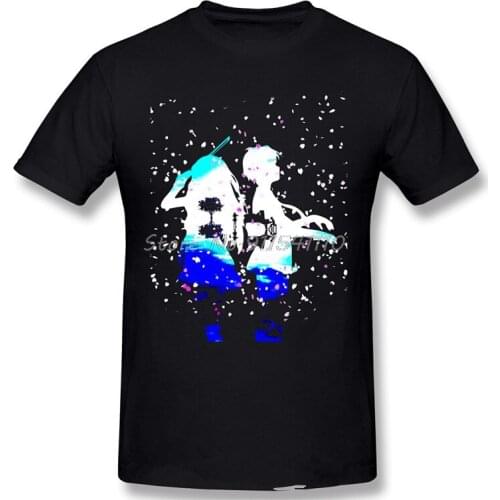 Men A Silent Voice Animated Teen Drama Film Black T-Shirt Kimi No Uso Kaori & Kousei Anime Pure Cotton Tees Harajuku TShirt